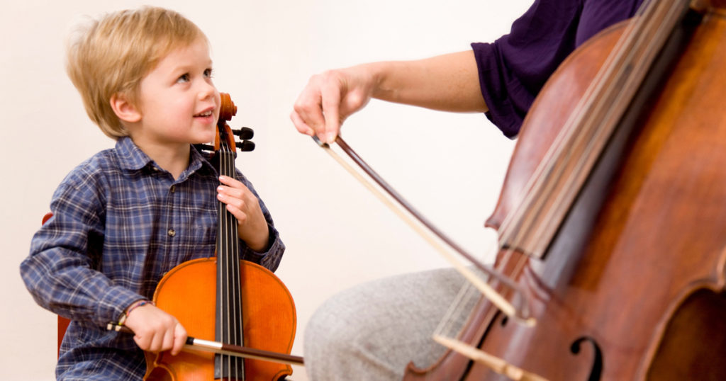 child parent cello activity
